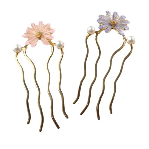 Elegant hairpin, high-end pearl hair accessories, super fairy ancient style U-shaped hairpin, simple modern hairpin hair plug decoration