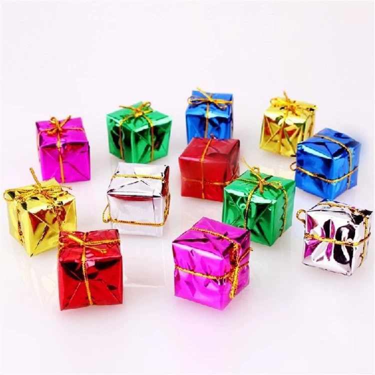 Подарочный пакет из пенопласта, рождественские украшения, рождественский подвесной элемент, гальванизированная алюминиевая фольга, лазерный подарочный пакет, 3D-подарок из пенопласта.