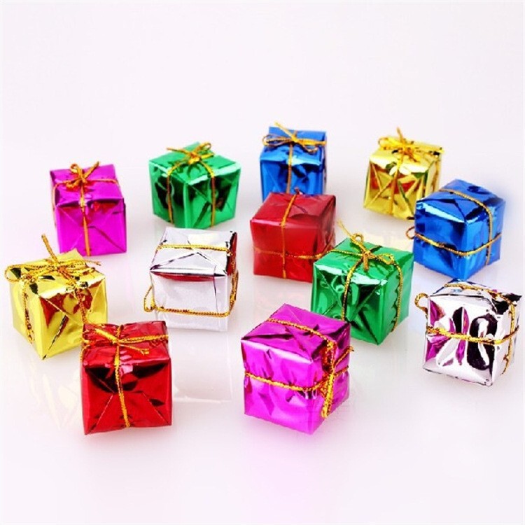 Foam Gift Bag Christmas Decoration Supplies Christmas Pendant Electroplated Aluminum Paper Laser Gift Bag Stereo Foam Gift