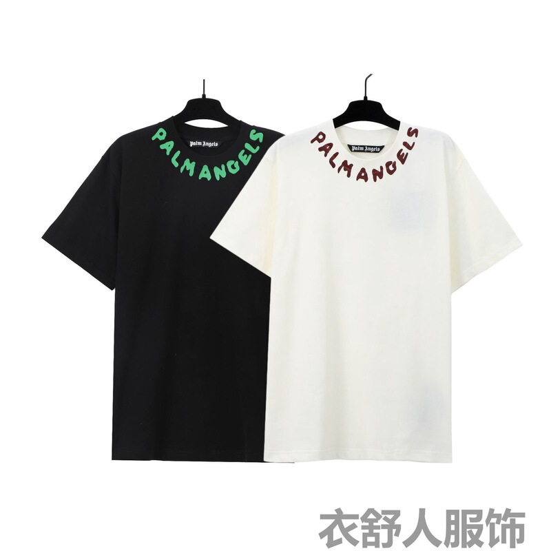 Palm Palm Angel Angels New Simple Collar Letter Printing European and American Fashion Brand Loose Men's and Women's T-Shirt Ins