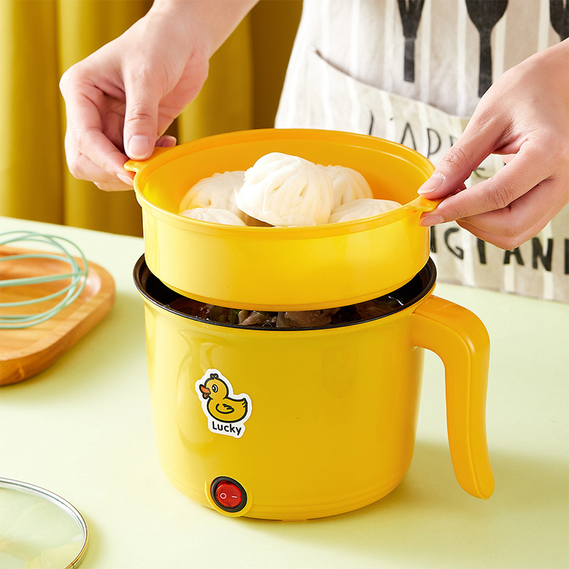 Mini Electric Cooker All-in-One Multifunction Non-stick Small Electric Hot Pot Stir-fry Pan Noodle Pot Gift for Opening Ceremony Small Batch Wholesale