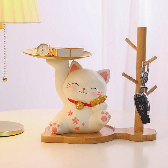 Luckcat Ornaments Light Luxury High-end Entrance Storage Tray Ornaments Housewarming Living Room Desktop Decoration Gifts
