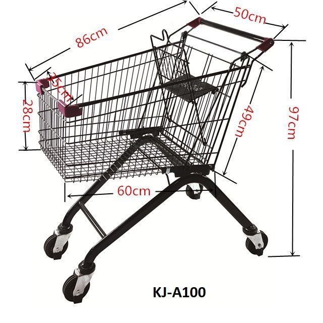 100L 샤이니 블랙 다이아몬드 4inch PU 휠(무음)