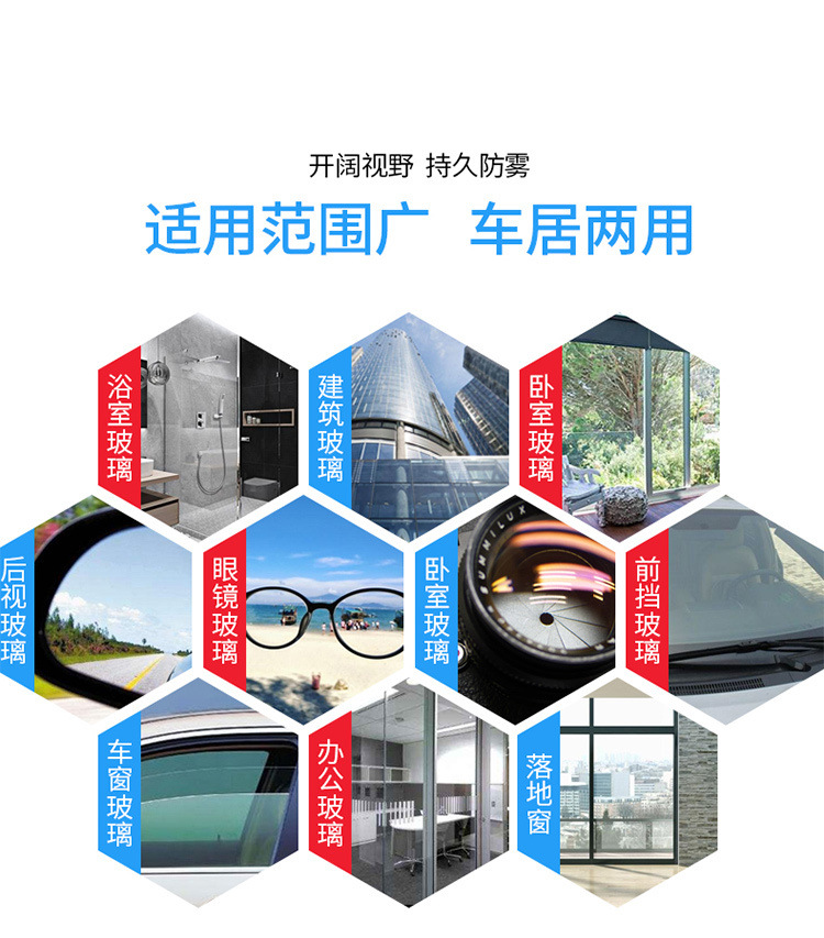 Anti-Fog Agent, Rain Repellent, Rearview Mirror Anti-Rain Film, Defogger, Windshield Waterproofing Agent, Anti-Fog Spray, Automotive Supplies