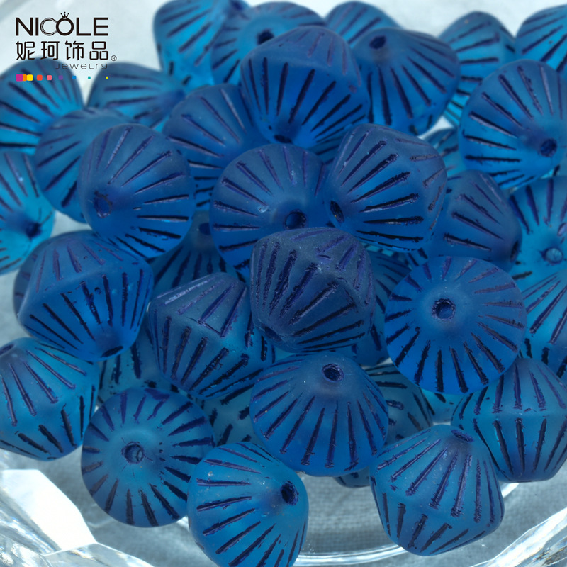 Importado checo Baosha cuentas de linterna de vidrio con cuentas hechas a mano Pulsera de 11mm accesorios de material de bricolaje alrededor de 100 piezas