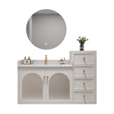 Американский шкаф для ванной комнаты комбинация висящего шкафа каменная тарелка сплошной деревянная карага