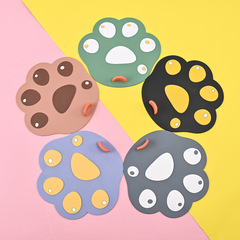 Original cartoon silicone cat paw shower drain cover bathroom sink drain odor prevention mat kitchen sink drain odor prevention mat