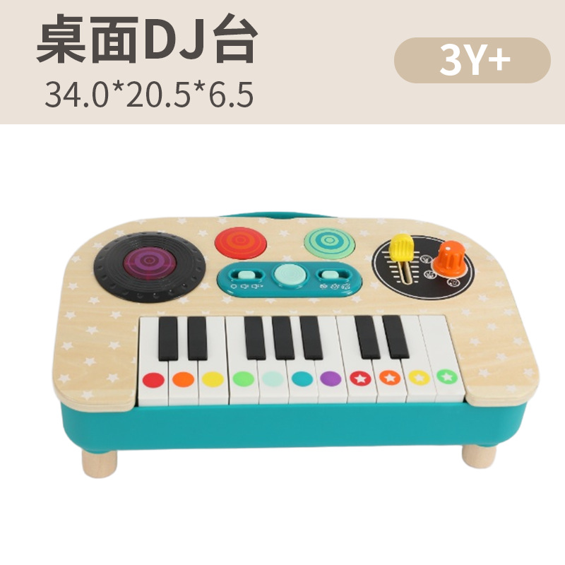 Mesa DJ dinámica para niños Juguetes educativos para bebés Niños y niñas Jardín de infantes Juguetes multifuncionales de educación temprana Regalos de instrumentos musicales
