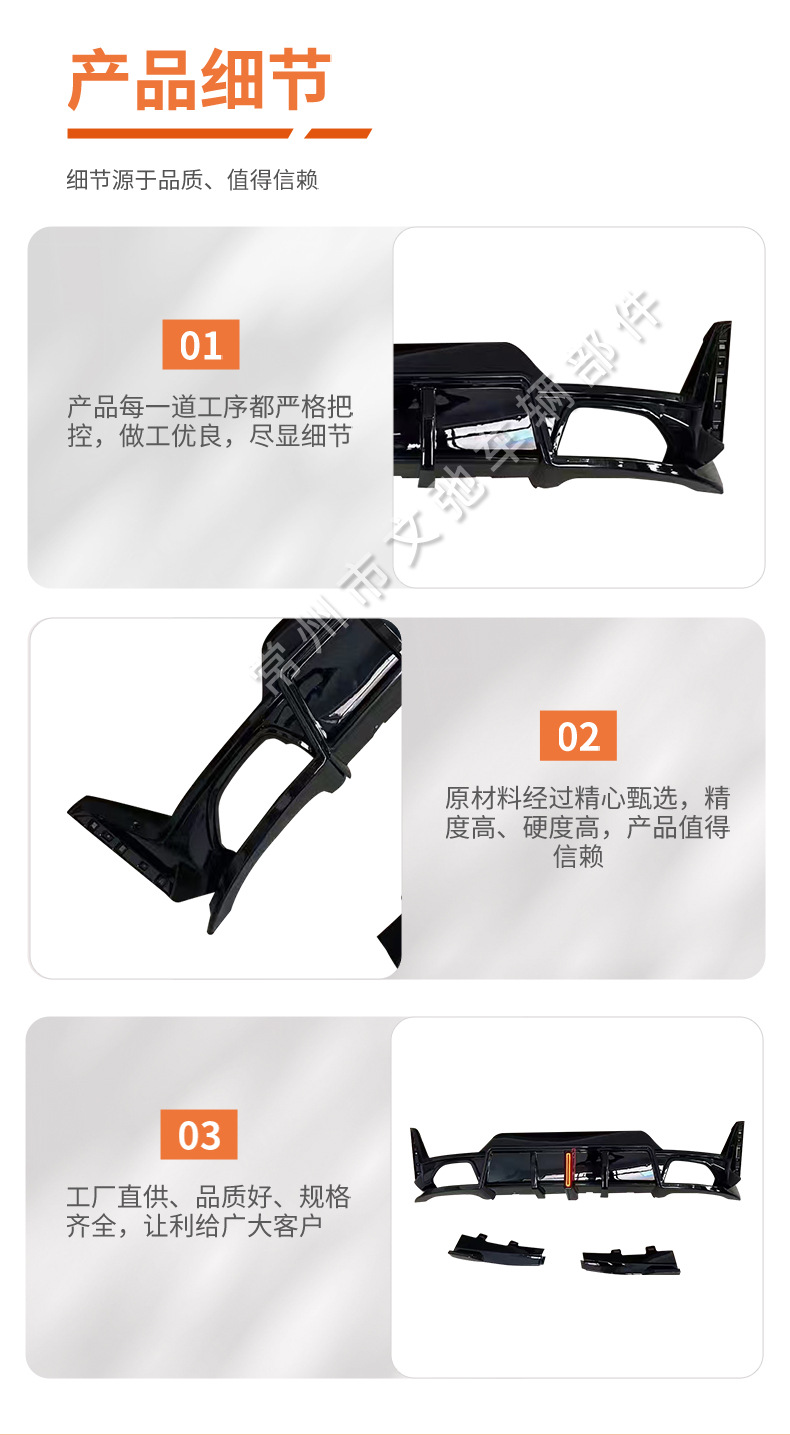 Suitable for BMW 3 series tail lip G20G28 late LCI modified vertical strip with light rear spoiler small enclosure kit