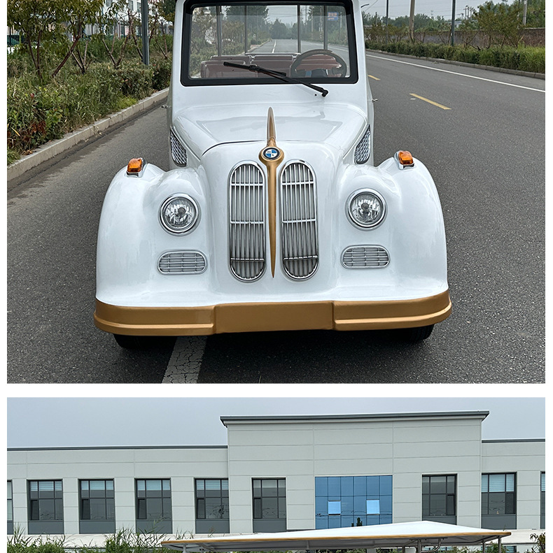 Xinda Road Park Community Electric Shuttle Bus Factory Winery Shuttle Bus 11-Seat Scenic Area Tourist Old Car Sightseeing Vehicle