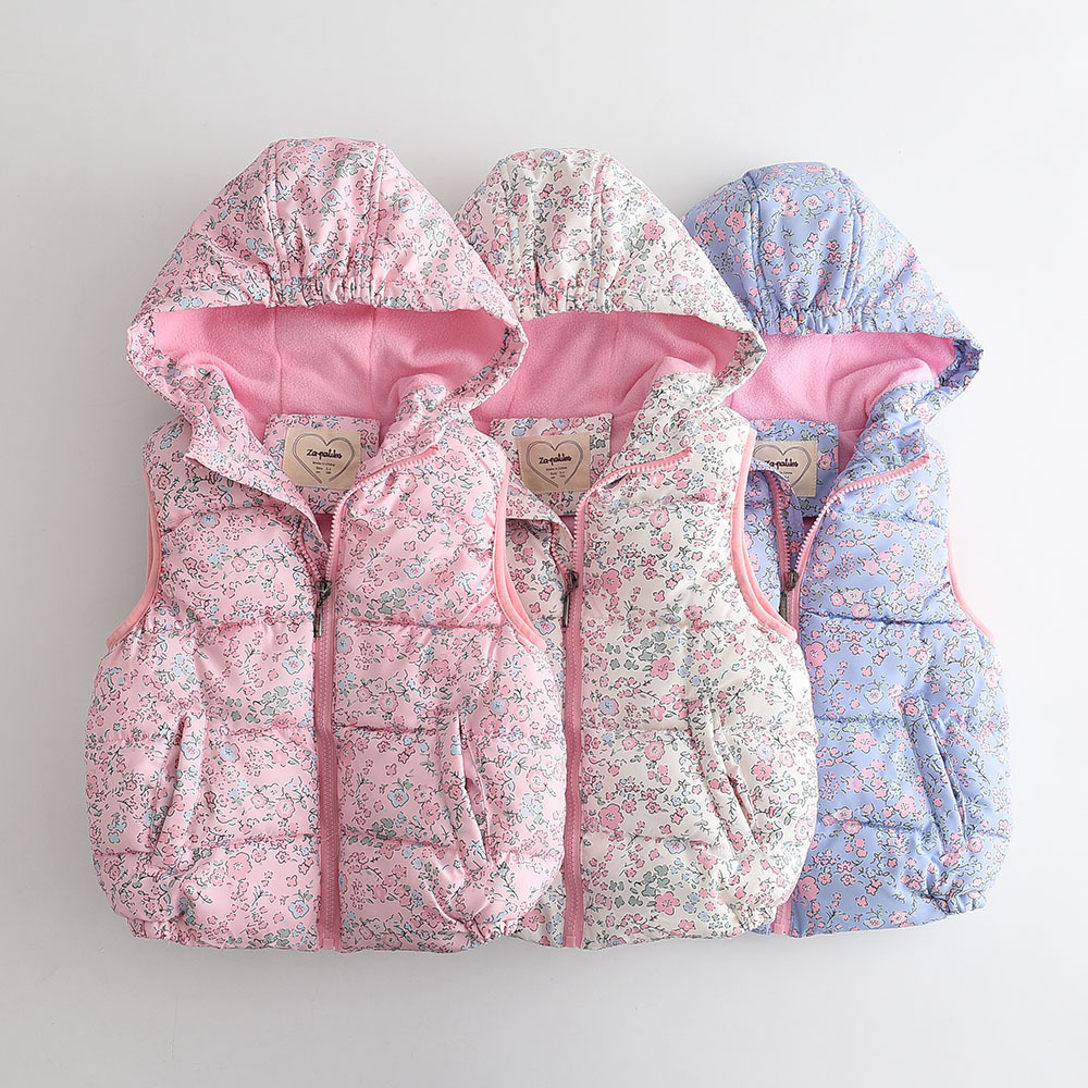 Winter warm vest with hood