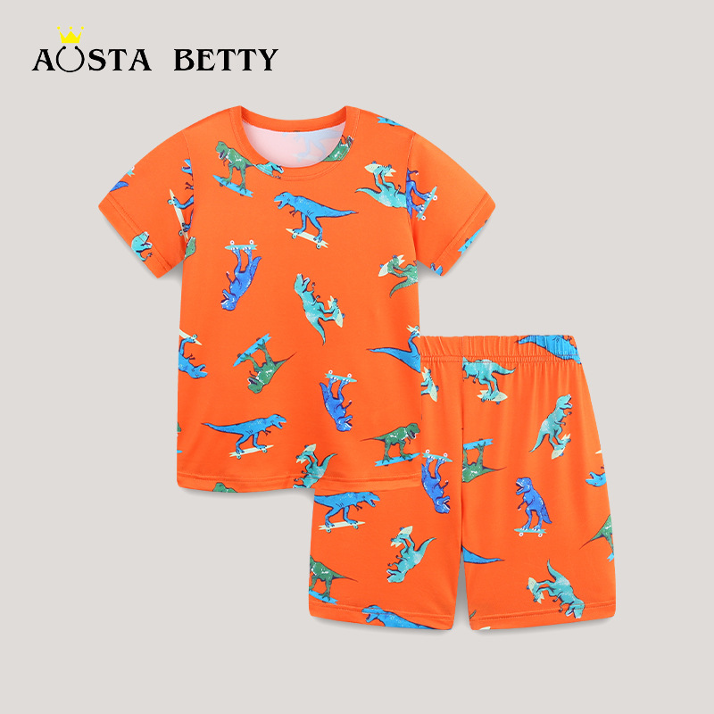 Fuente transfronteriza Europa y Estados Unidos trajes de niños verano nuevo traje casero casual para niños trajes de moda pantalones cortos 2 piezas