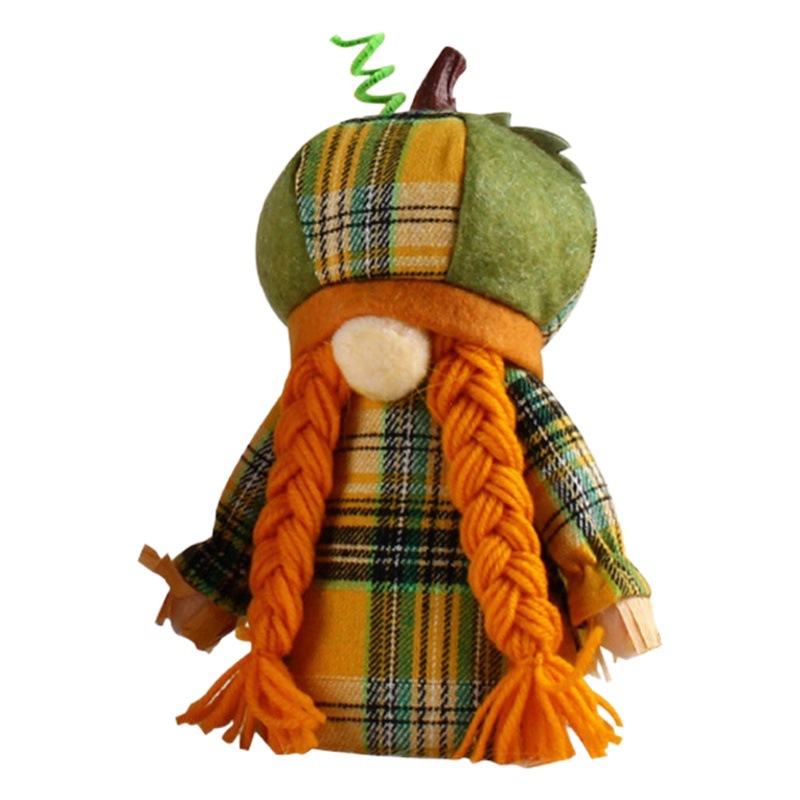 Acción de Gracias muñeca de calabaza sombrero muñeca sin rostro muñeca cosecha Festival Rudolf ventana decoración muñeca Decoración