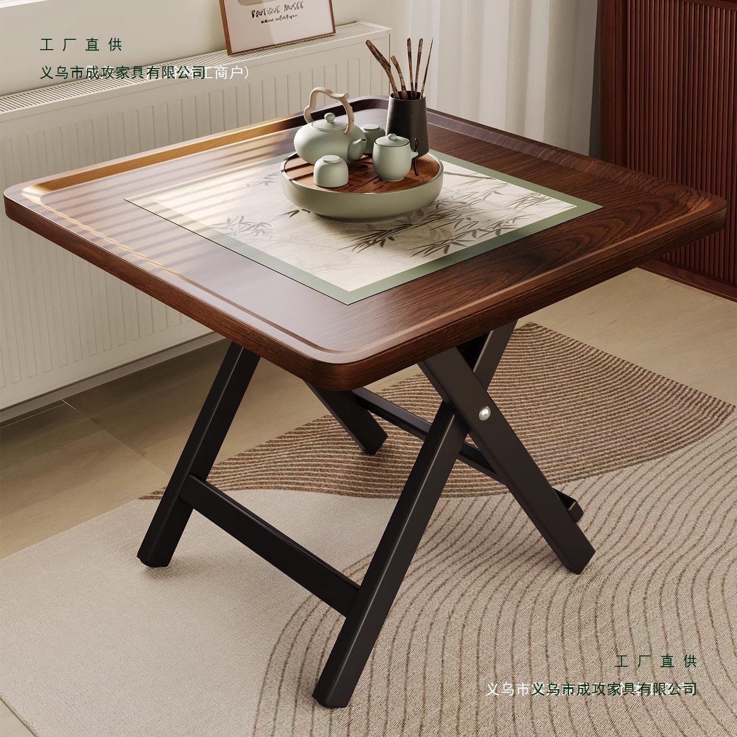 Folding Table Dining Table for Home Small Apartment Rental House Dining Table Mahjong Table Square Table Simple Homework Study Table