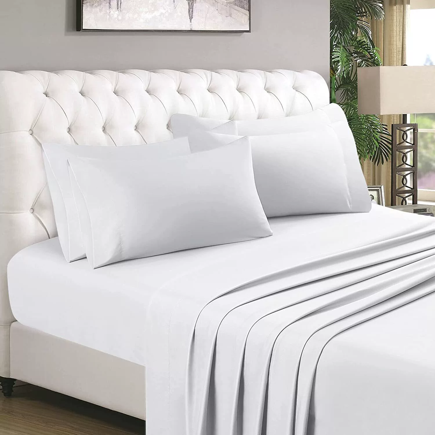 Bedding (Amazon) 4-Piece Set — Sheet, Pillowcase & Bedspread, Multiple Colors, Twin–King