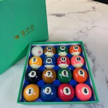 工厂直销8A黑八水晶台球子美式十六彩桌球斯诺克球子57大号TV台球