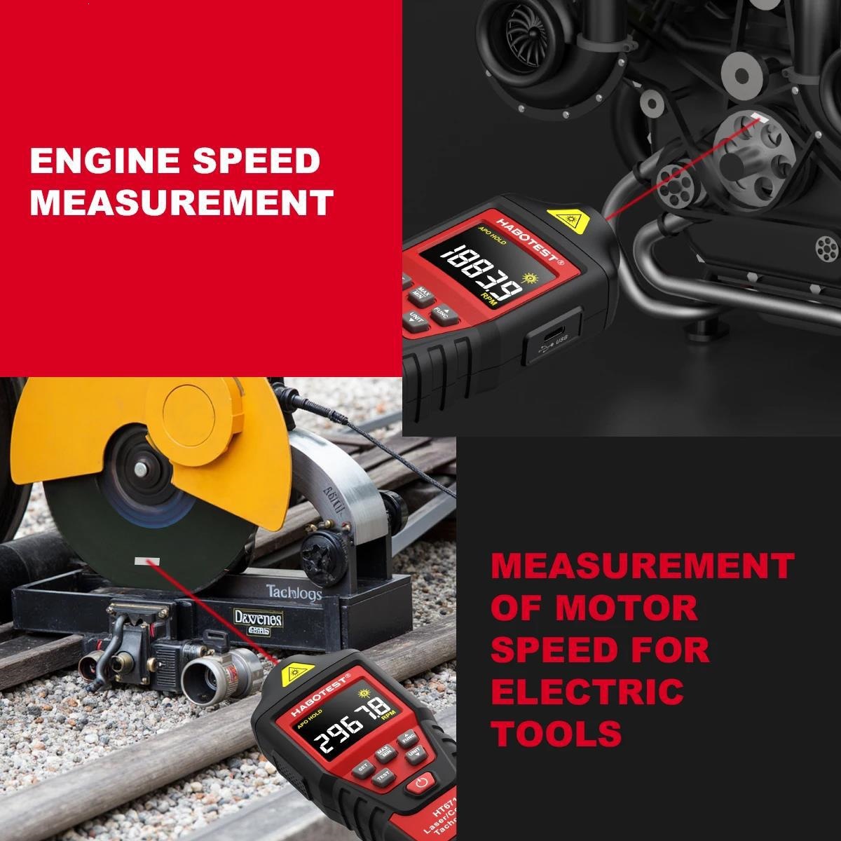 HABOTEST/Huabo HT673/HT670/HT671 Non-Contact Dual-Purpose Tachometer