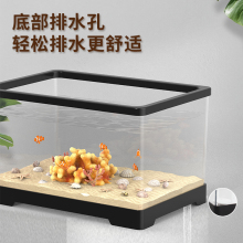 鱼缸客厅造景家用超白生态塑料创意过滤懒人免换水透明桌面水族金