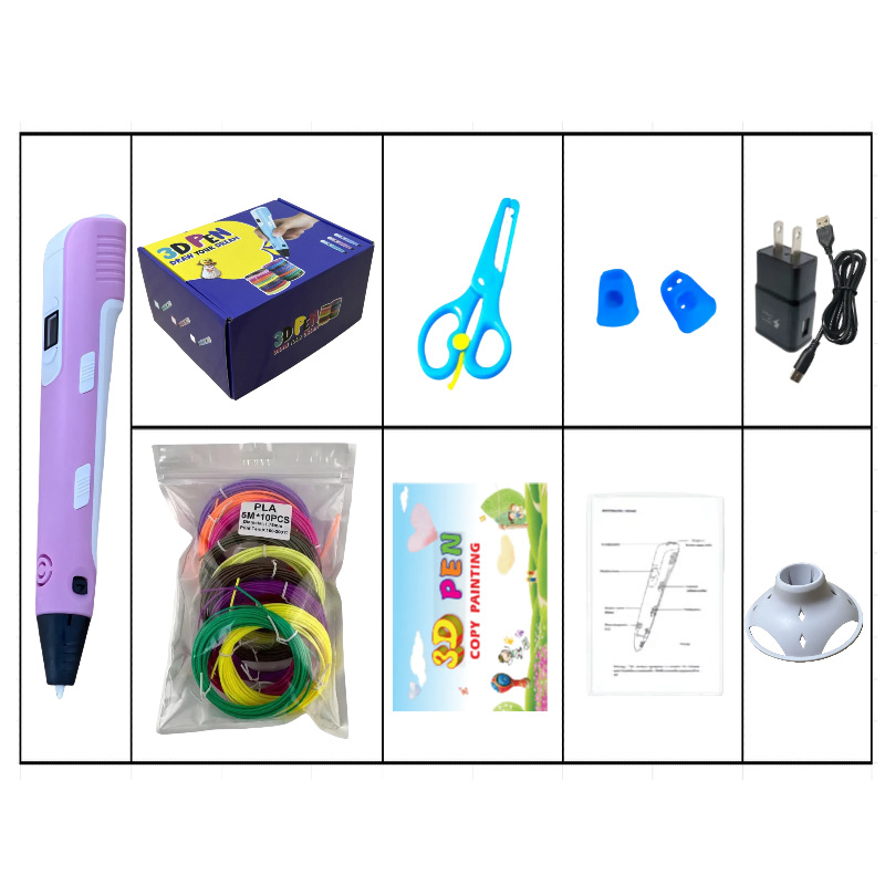 Cross-border 3D Printed Stroke Book Silicone Resistente al quemado Muñeco accesorios periféricos DIY gratuitos Bolsa de almacenamiento Consumibles PLA