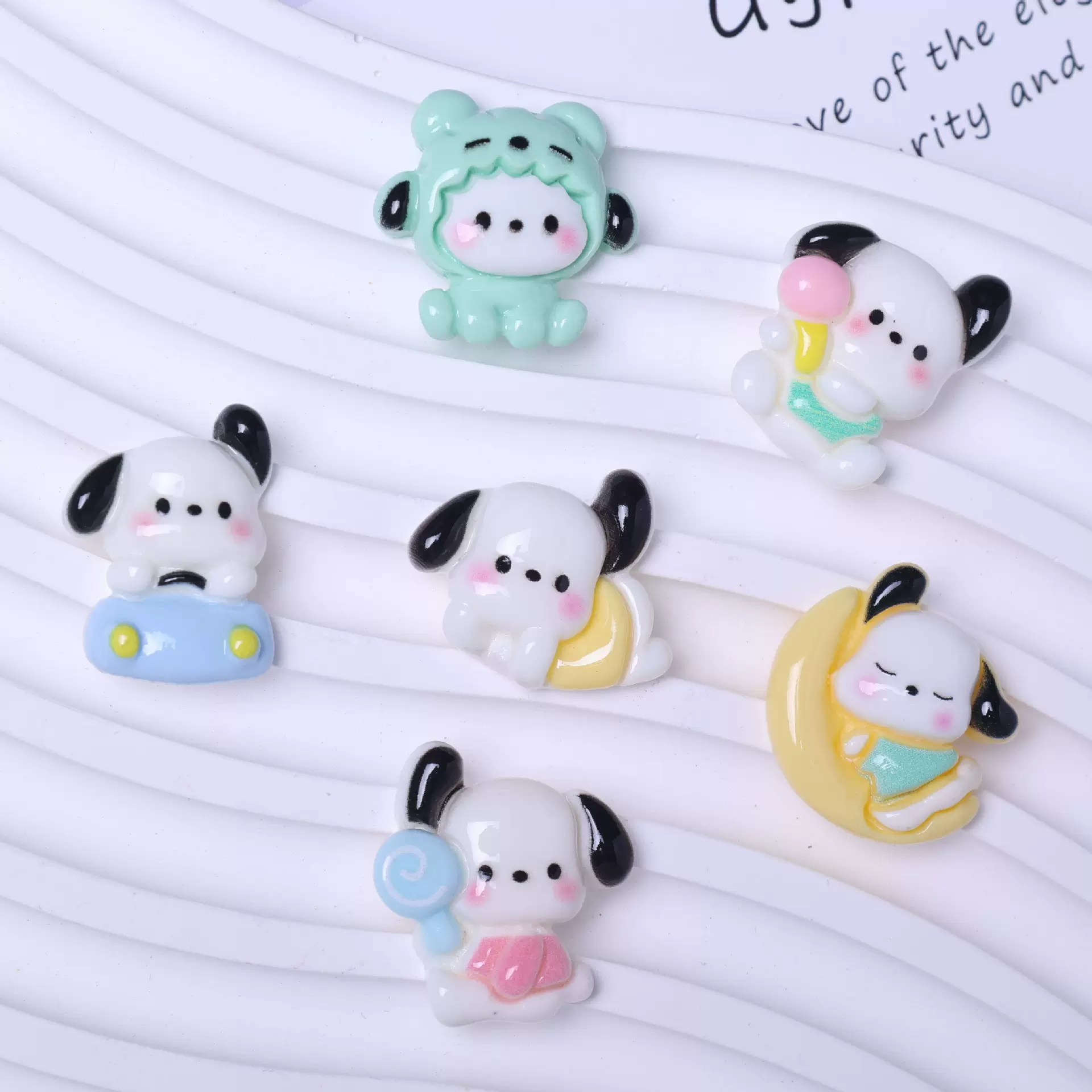 可爱亮面乖巧小狗奶油胶 DIY树脂发夹头饰发卡贴片手机壳水杯配件