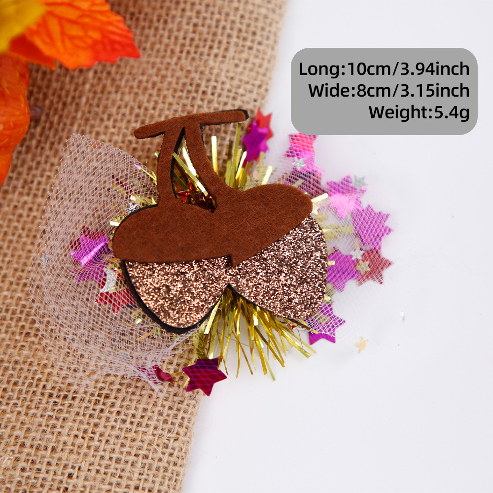 Día de Acción de Gracias accesorios para mascotas calabazas turquía mallas brocas de cabello perros gatos otoño festival de cosecha fiesta decoración tarjeta de cabello