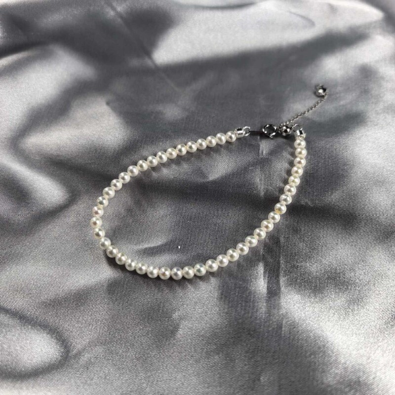 Perfect Round Bracelet 3-4 Versatile Freshwater Pearl Bracelet Silver Model Zhuji S925 Perfect Round Bracelet 3-4 Versatile Freshwater Pearl Bracelet Silver Model Zhuji S925