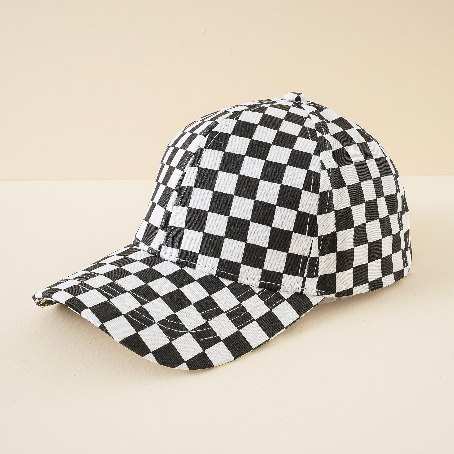 Tablero de béisbol a cuadros gorra femenina estilo coreano ins cara-mirando pequeña moda todo-Partido gorra de pico pareja masculina marca de moda sombrero para el sol