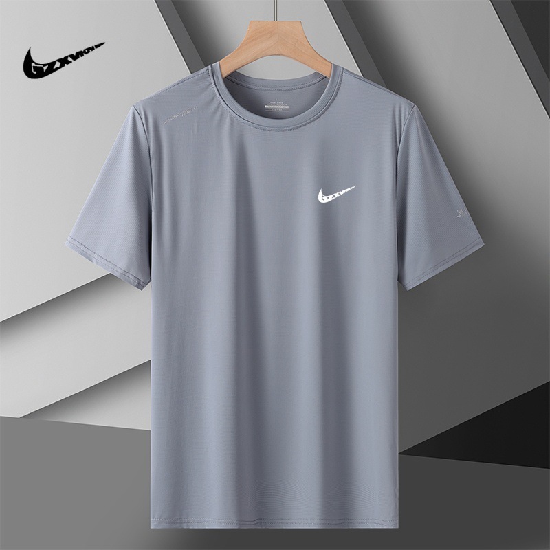 アイスシルク半袖Tシャツ メンズ 2025年夏新作 涼しく快適な素材 フィットネス ランニング スポーツ 速乾性ウェア|undefined