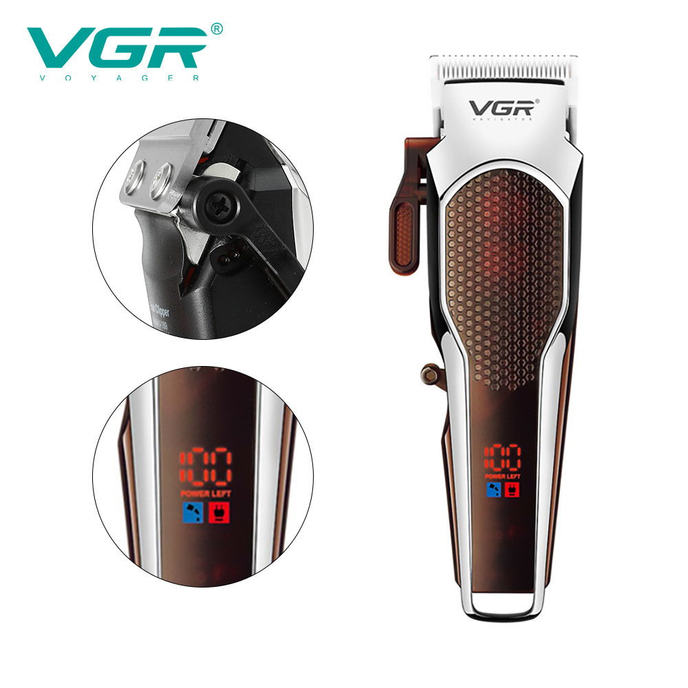 High Power LCD Hair Clipper Rechargeable USB Micro Adjustable Electric Clipper for Personal Care Home Appliances_voghion.com