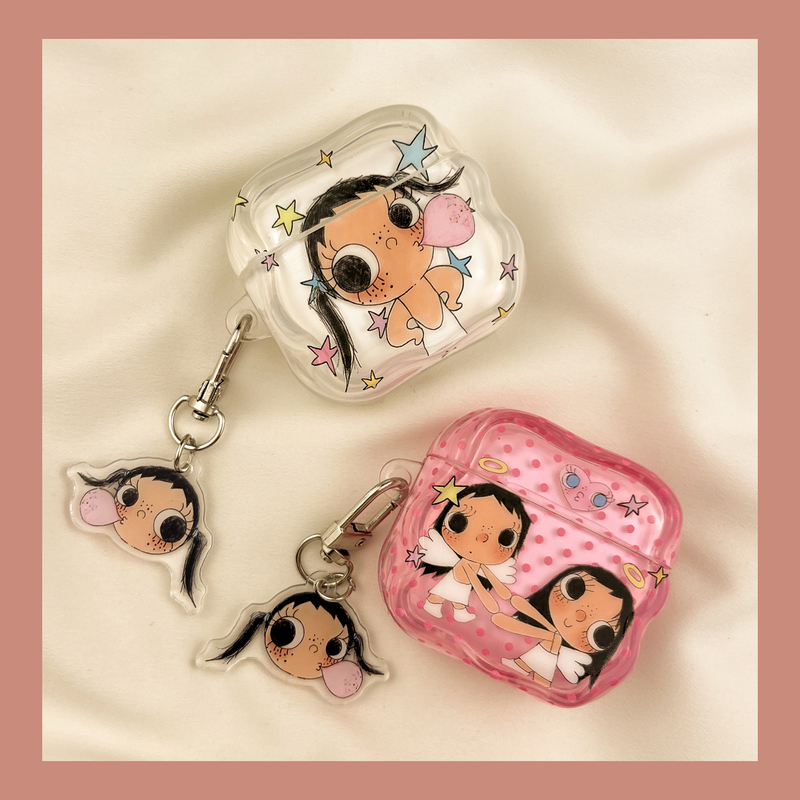 Cute Bubble Blowing Little Jade AirPods 4 Protective Case, suitable for AirPods 3, Apple Pro Earphone Case, 2nd Generation Pro2