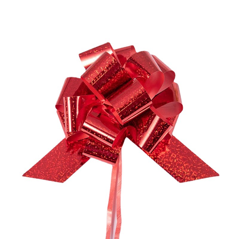 Comercio exterior transfronterizo 30 láser tridimensional bola flor Navidad regalo embalaje medio tirón flor cinta ventas directas de fábrica