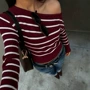 跨境美式条纹新款毛衣