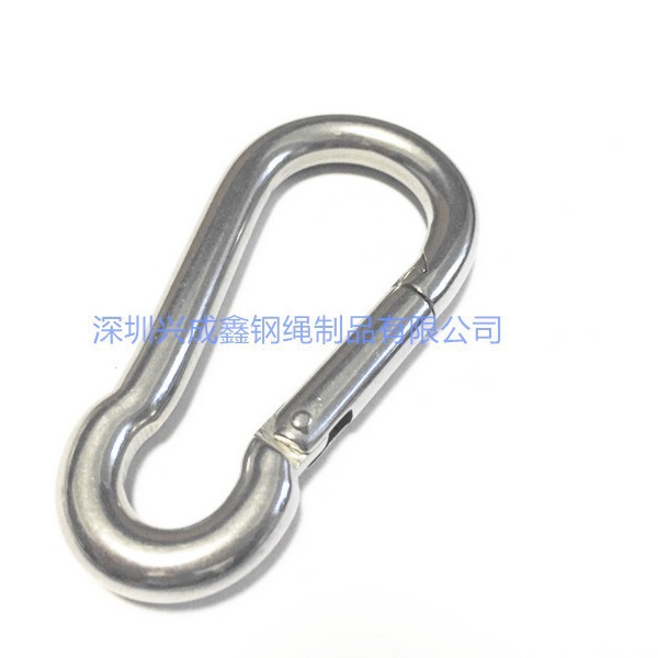 不锈钢304弹簧钩 不锈钢登山扣 安全钩 弹扣 不锈钢安全扣 葫芦钩