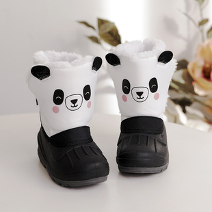 European and American Cross-Border Hot-Selling Foreign Trade Cartoon Waterproof, Non-Slip, Velvet, Warm and Cold-Proof Snow Boots for Men, Women and Children Can Be Shipped on Behalf of Others