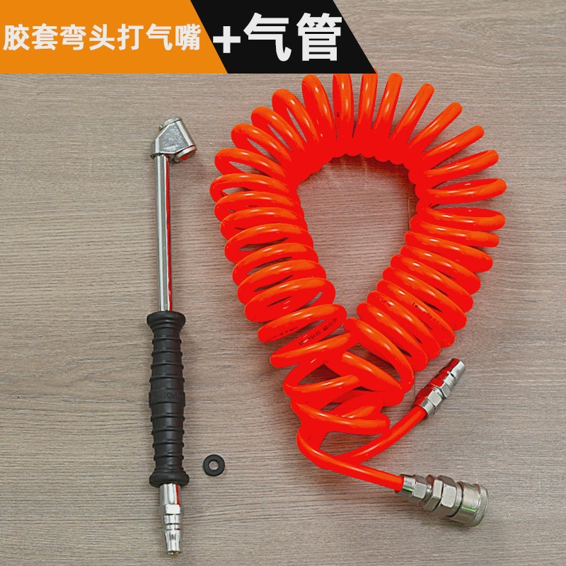 Neumático de coche, boquilla de aire, manguera, boquilla de inflable de doble cabezal, motocicleta, bicicleta, bicicleta, camión, palanca de aire de manivela