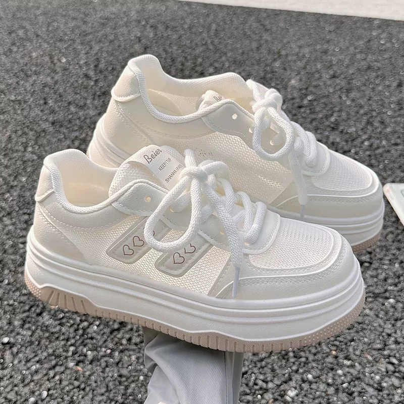 Summer white shoes, suitable with a skirt, mesh sports shoes, casual footwear