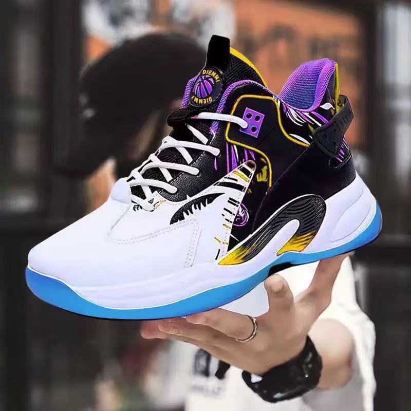 Men's Shoes Sports Shoes 2025 Autum New Korean Style Casual Shoes One-Leg Fly Woven Breathable Fashion Trendy Basketball Shoes