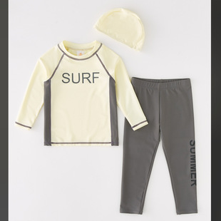 Korean Baby Swimsuit, Kidsren's Swimsuit, Boy's Split Long-Sleeved Pants, Sun Protection Swimsuit, Diving Surfing Suit