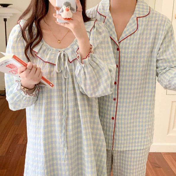 Промо-пижама осень для любимого, милые длинные рукава, комплект, корейский стиль, свободный крой, лаконичный и элегантный дизайн