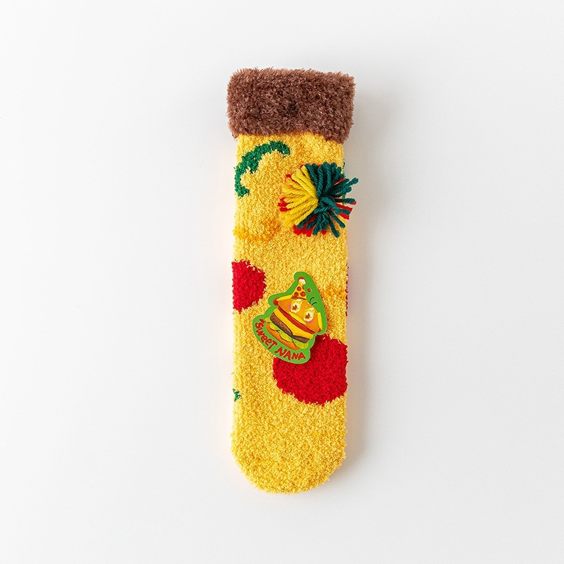 Calcetines de Piso de Terciopelo de Coral para Mujer Térmicos y Absorbentes de Sudor para Invierno y Hogar