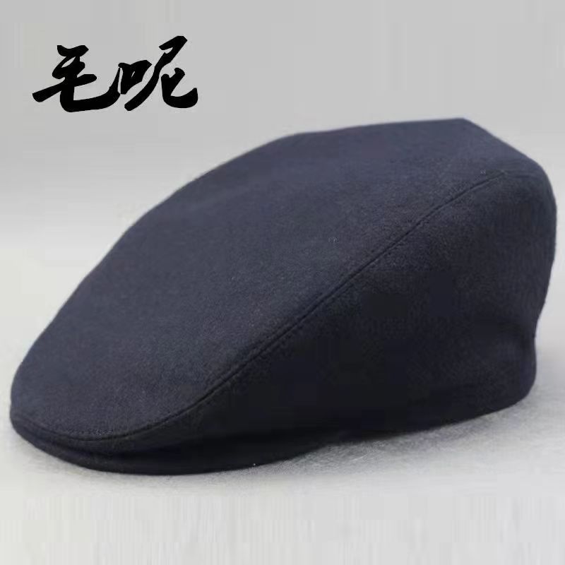 Sombreros de invierno para hombres, gorras de lengua de pato, tela de tween gruesa, gorras de hombre de mediana edad, gorras de abuelo