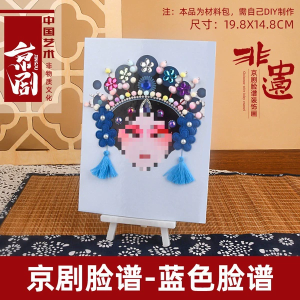 Blue stickers, materials set