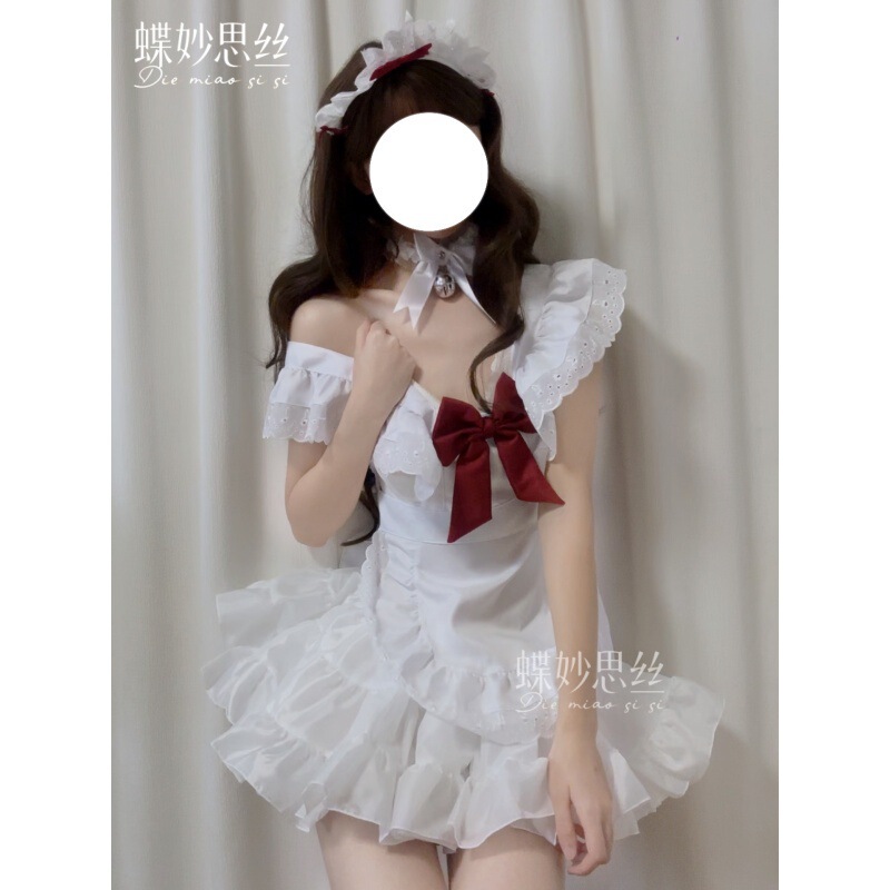 Butterfly Miaosi Sexy Maid Halloween Cos Costume Amusement Park Date Dress Set Backless A1093