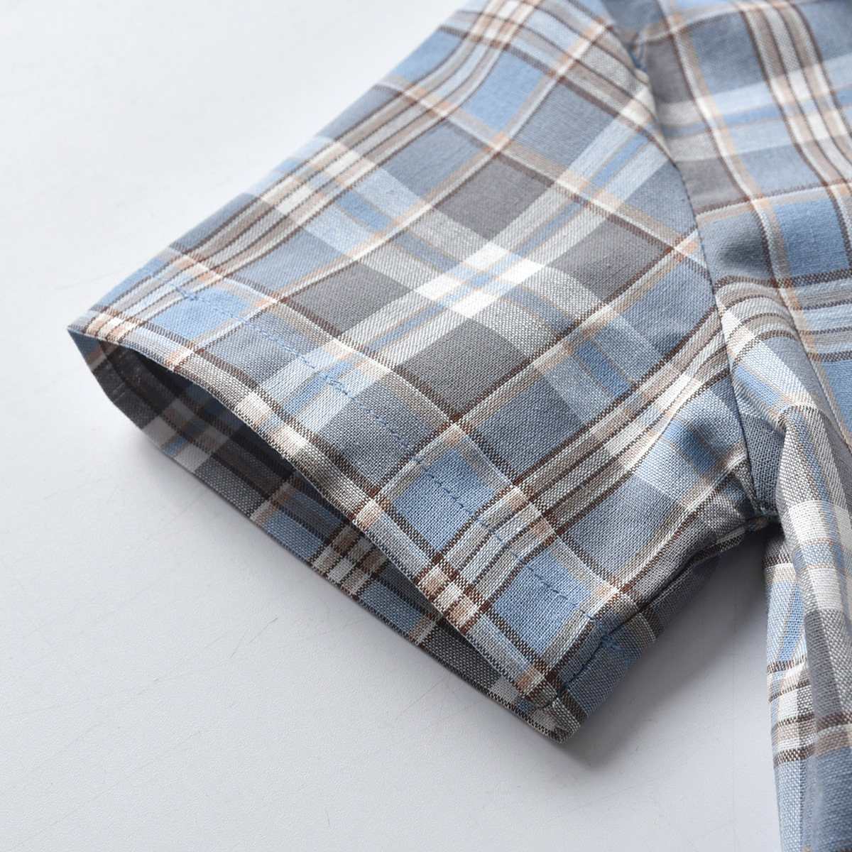 Simple Style Plaid Cotton T-shirts & Shirts display picture 5