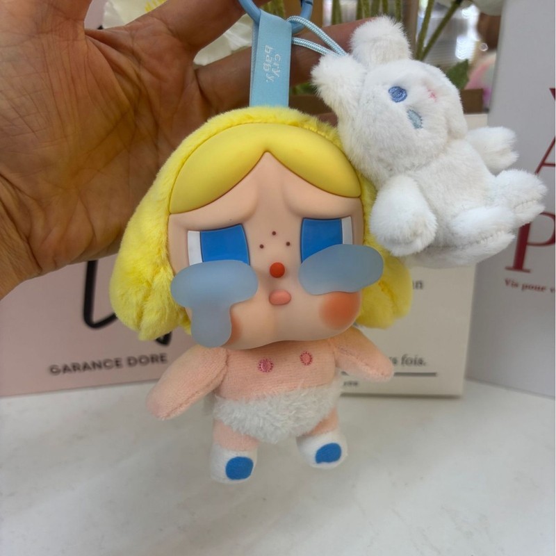 CRYBABY眼泪工厂哭娃搪胶毛绒钥匙扣挂件公仔手办潮玩盲盒摆件挂|undefined
