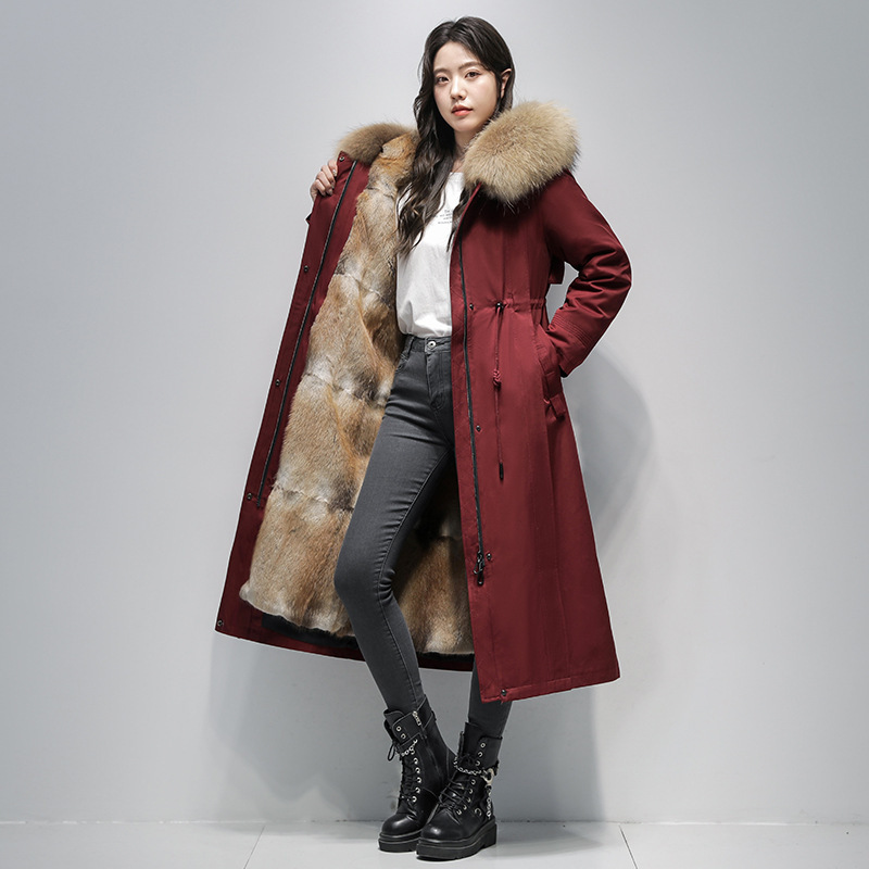 Mink Fur Parka for Women with Detachable Lining, 2026 Winter New High-End Thick Warm Coat, Fur Jacket for Women Mink Fur Parka for Women with Detachable Lining, 2026 Winter New High-End Thick Warm Coat, Fur Jacket for Women