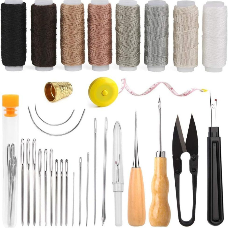 Heavy-Duty Sewing Kit, Sewing Needles, Stitching Needles, Sewing Thread for Shoes, Sofas, Carpets, Leather Crafts, DIY