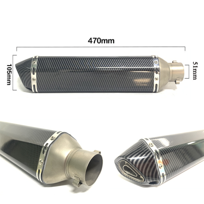 Suitable for Motorcycle Modification, the Scorpion Small Hexagonal Exhaust Pipe Is Suitable for Suzuki, Chunfeng, and Universal Exhaust Pipes