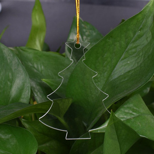 Cross-border hot Christmas pendant blank acrylic wafer PMMA transparent acrylic circular plate decoration DIY