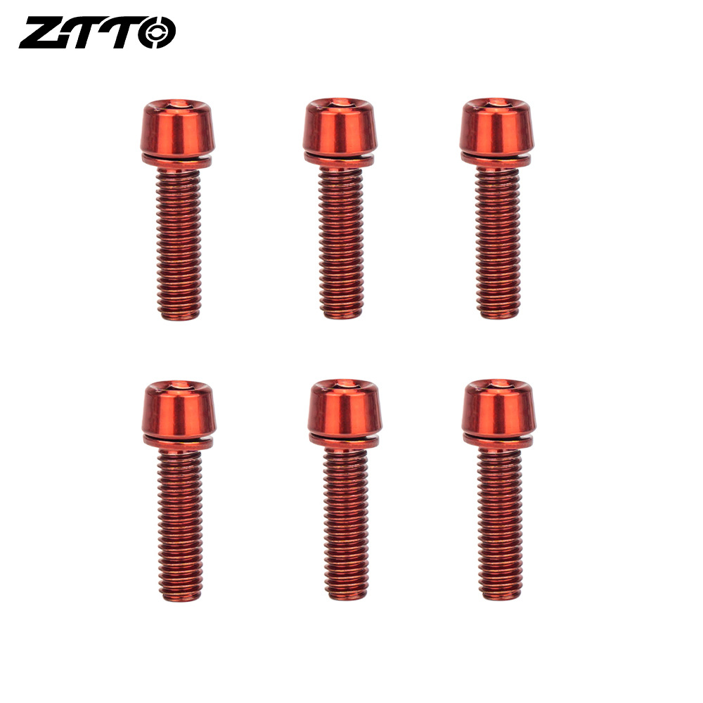 ZTTO bicicleta de montaña tornillo de pie tornillo de color chapado en titanio tornillo de tubo de pie M5 * 18MM